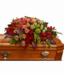 A Fond Farewell Casket Spray from Clermont Florist & Wine Shop, flower shop in Clermont